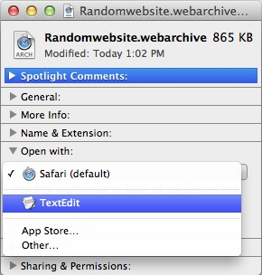 What Is Webarchive File Extension